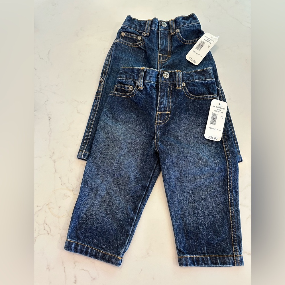 2 Pairs of New Infant Jeans. Both for $18.